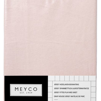 <tc>Meyco</tc> Drap-housse Jersy Box Matelas Rose Clair 75x95cm