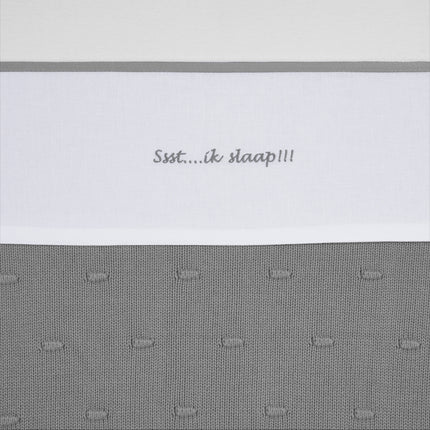 <tc>Meyco</tc> Serviette de berceau Ssst...Je dors ! !! Gris