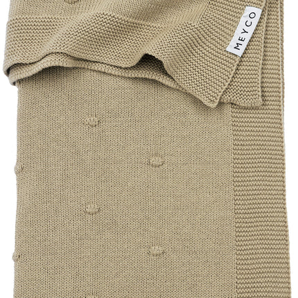 <tc>Meyco</tc> Couverture de berceau Mini nœuds Sable