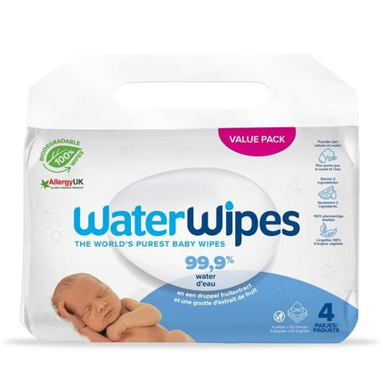 <tc>WaterWipes</tc> Lingettes pour bébé 240 St 4x60 St