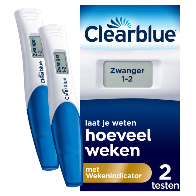 <tc>Clearblue</tc> Test de grossesse avec indicateur de semaines 2pcs