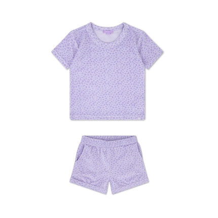 <tc>Swim Essentials</tc> Ensemble de vêtements en tissu éponge lilas léopard