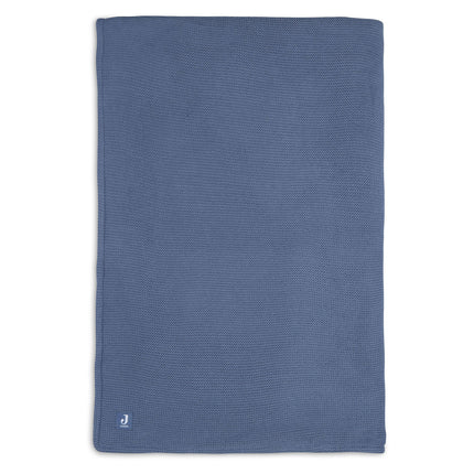 <tc>Jollein</tc> Couverture de lit Basic Knit Jeans Blue/Fleece 100x150cm