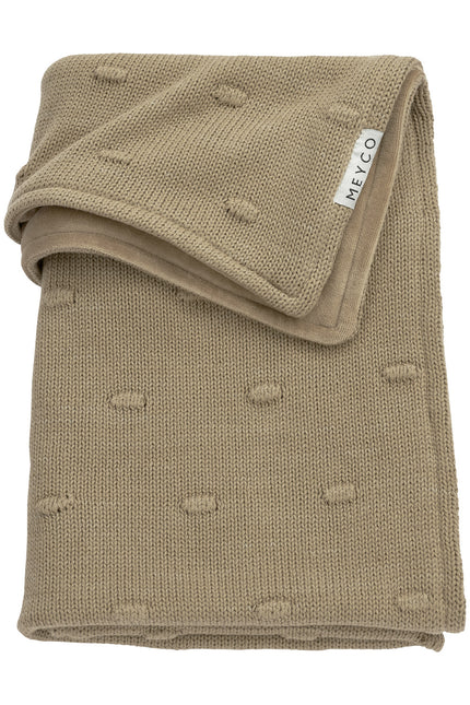 <tc>Meyco</tc> Couverture de berceau Nœuds de velours Taupe