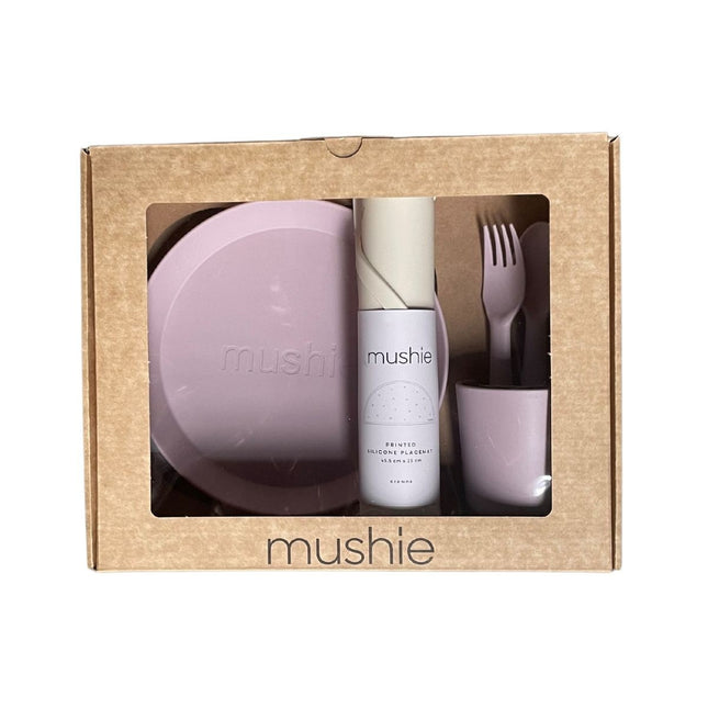 <tc>Mushie</tc> Giftbox Service de table pour enfants Rond doux lilas