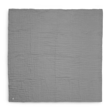 <tc>Jollein</tc> Couverture de berceau en coton froissé Storm Grey 120x120cm