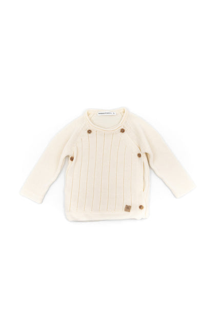 <tc>Bamboom</tc> Pull bébé tricoté blanc