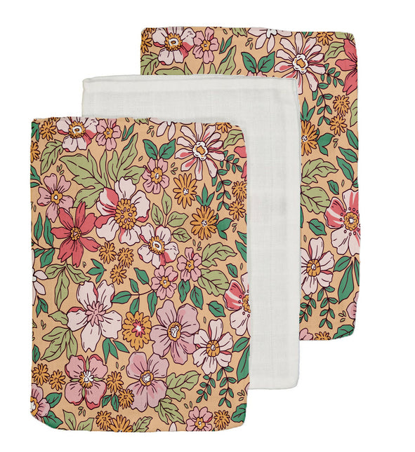 <tc>Swim Essentials</tc> Gant de toilette Fleurs 20x15cm 3pcs