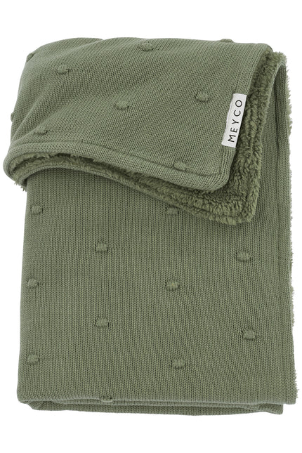 <tc>Meyco</tc> Couverture de berceau Teddy Mini Knots Forest Green