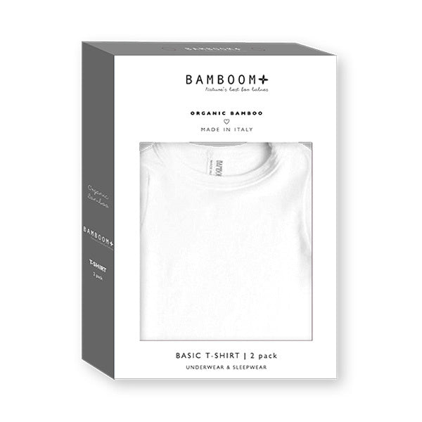 <tc>Bamboom</tc> Chemise bébé manches courtes blanc 2pcs