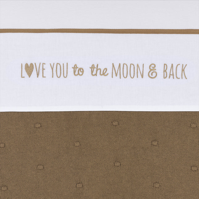 <tc>Meyco</tc> Serviette de berceau Love You To The Moon & Back Toffee 75X100cm