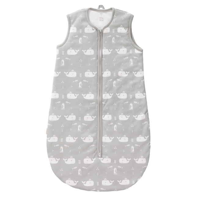 <tc>Fresk</tc> Sac de couchage Baby Sleeping Bag With Light Lining Whale Dawn Grey (Sac de couchage pour bébé avec doublure légère)