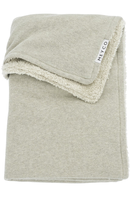 <tc>Meyco</tc> Couverture de berceau Teddy Knit Basic Sand Melange