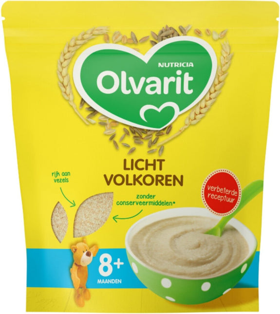 <tc>Olvarit</tc> Aliments pour bébés complets légers 8+ mois