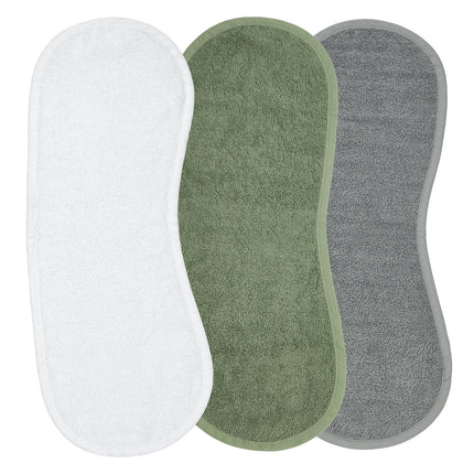 <tc>Meyco</tc> Modèle d'épaule Mouthwipe 3St Basic Terry blanc/vert forêt/gris