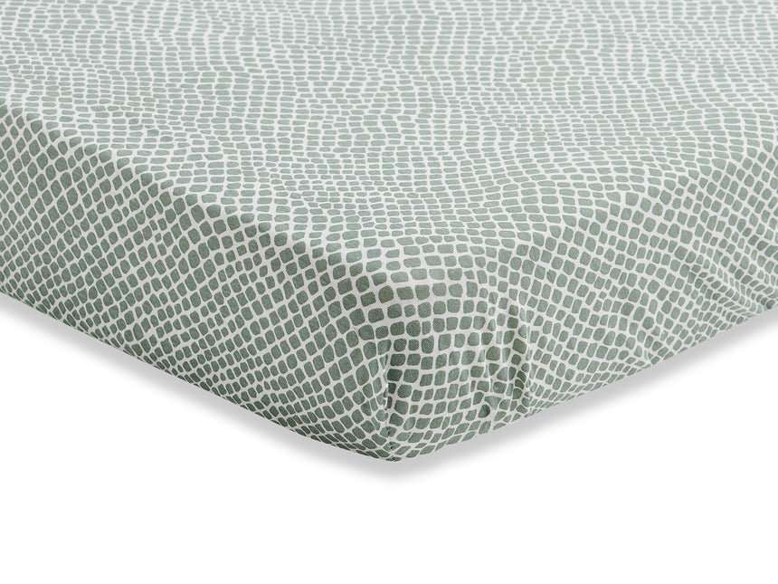 <tc>Jollein</tc> Drap-housse Jersey Snake Ash Green 40x90cm