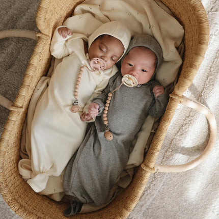 <tc>Mushie</tc> Bonnet de bébé Bonnet gris mélangé