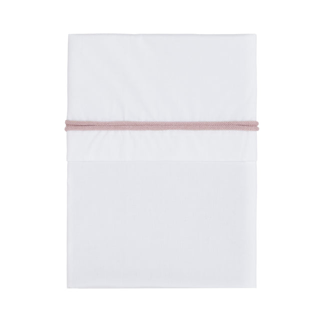 <tc>Baby's Only</tc> Drap de berceau Passepoil tricoté Vieux rose/Blanc