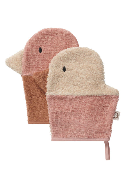 <tc>Noppies</tc> Gant de toilette Canard éponge Misty Rose 2pcs