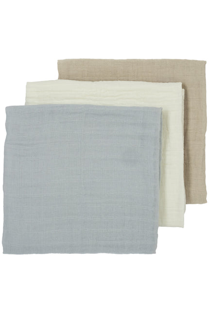 <tc>Meyco</tc> Couche lavable 3St Blanc cassé/Gris clair/Sable