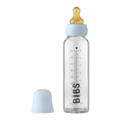 <tc>BIBS</tc> Biberon en verre 225ml Baby Blue