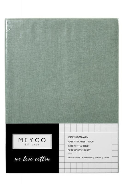 <tc>Meyco</tc> Drap-housse Jersey Stone Green 60x120cm