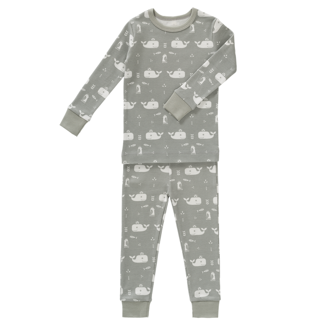 <tc>Fresk</tc> Pyjama bébé Baleine Aube Gris 2 pièces