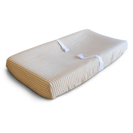 <tc>Mushie</tc> Housse de matelas à langer Rayures naturelles