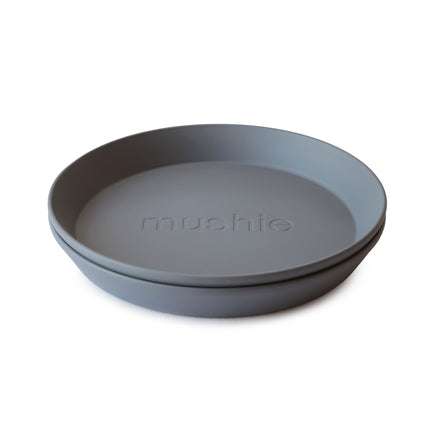 <tc>Mushie</tc> Assiette bébé ronde fumée 2pcs