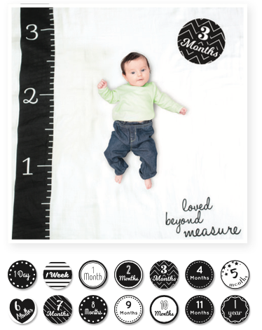 <tc>Lulujo</tc> Ensemble de cartes et de langes pour la première année de bébé 100% coton Aimé au-delà de toute mesure.