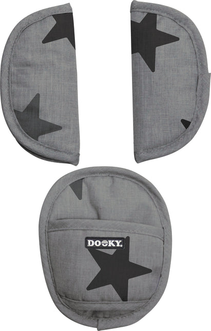 <tc>Dooky</tc> Protège ceinture Stars, Coton Gris