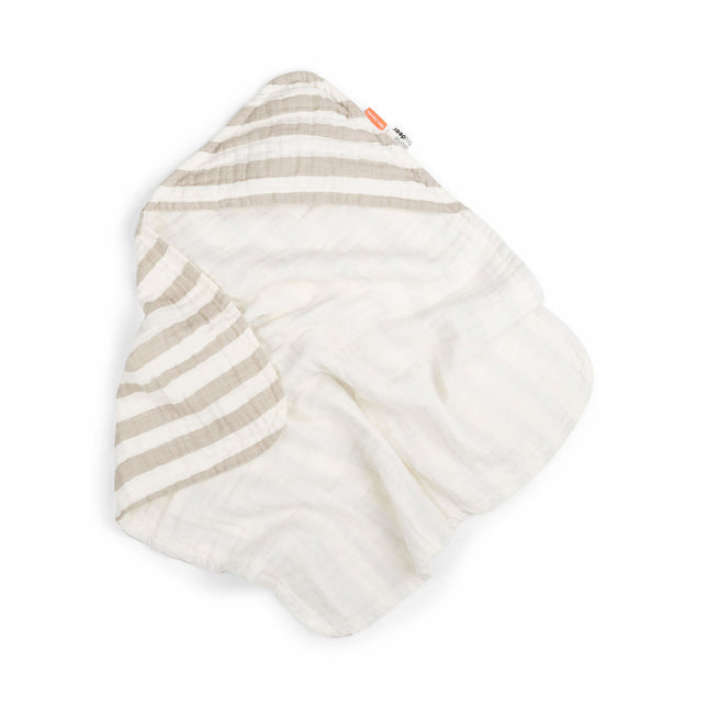 <tc>Done by Deer</tc> Serviette de bain Baby Stripes Gots Sand