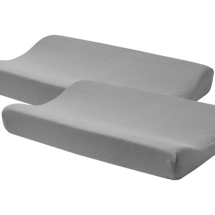 <tc>Meyco</tc> Housse de matelas à langer Basic Jersey Grey 2pcs.