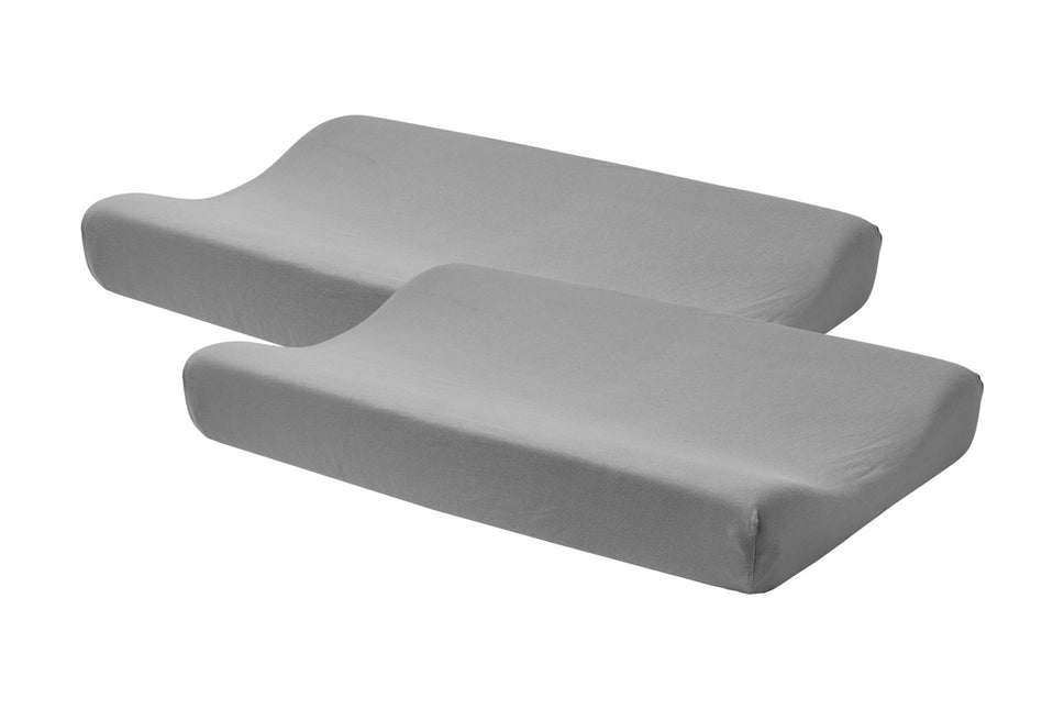 <tc>Meyco</tc> Housse de matelas à langer Basic Jersey Grey 2pcs.