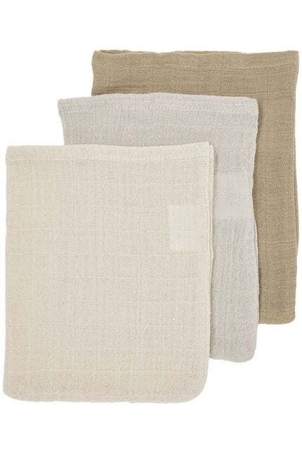 <tc>Meyco</tc> Gant de toilette 3-Pack doux sable/gris/taupe 20X17cm