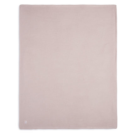 <tc>Jollein</tc> Couverture de berceau Basic Knit Rose pâle/Fleece 75x100cm