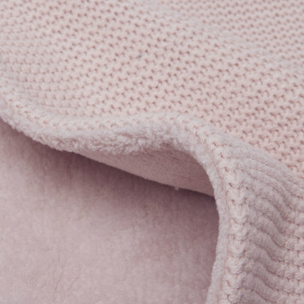 <tc>Jollein</tc> Couverture de berceau Basic Knit Rose pâle/Fleece 75x100cm