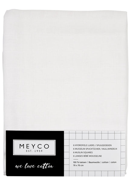 <tc>Meyco</tc> Chiffon hydrophile 6pcs blanc