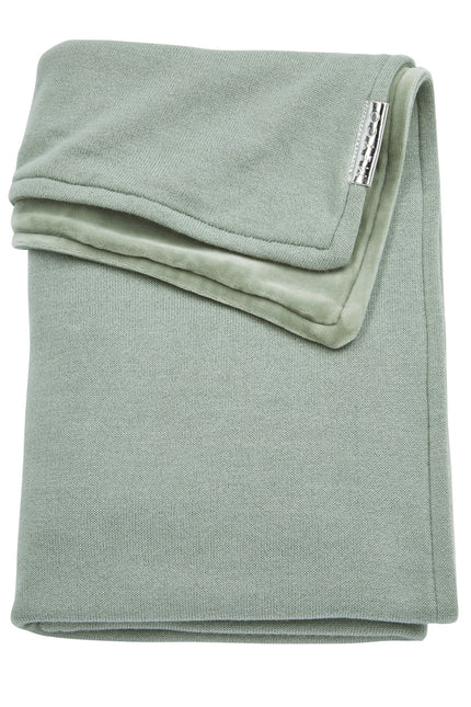 <tc>Meyco</tc> Couverture de berceau en tricot de velours Basic Stone Green