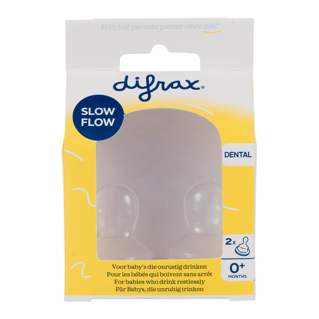 <tc>Difrax</tc> Bouteilles<tc>tétine</tc> Flat S (2 pièces) Trou Top