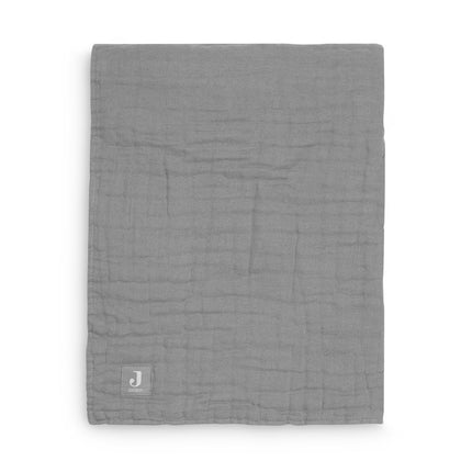 <tc>Jollein</tc> Couverture de berceau en coton froissé Storm Grey 120x120cm