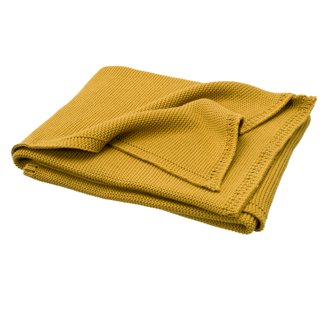 <tc>Fresk</tc> Couverture de berceau Uni Mustard 80x100cm