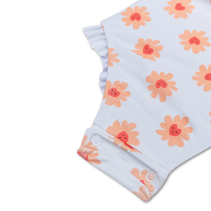 <tc>Swim Essentials</tc> Maillot de bain enfant fleurs cœurs manches longues.