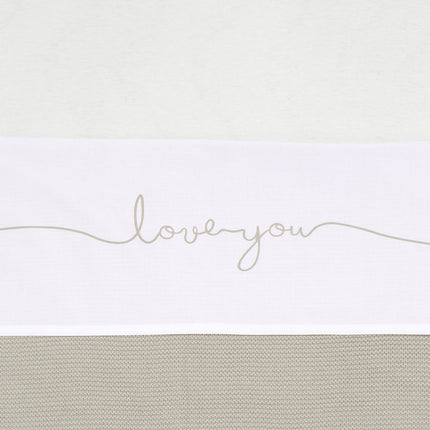 <tc>Jollein</tc> Serviette de berceau Love You Nougat 75x100cm