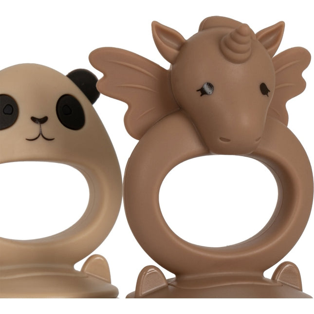 <tc>Konges Slojd</tc> Ensemble de couverts pour bébé Licorne et Panda 2pcs