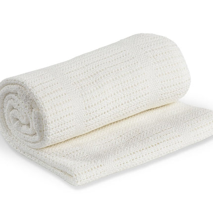 <tc>Lulujo</tc> Cradle blanket Cellular Blanc