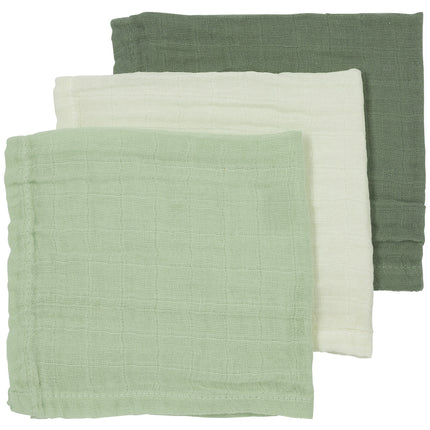 <tc>Meyco</tc> Mouthwipe 3St Offwhite/Soft Green/Forest Green