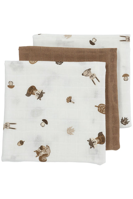 <tc>Meyco</tc> Hydrofile Cloth Animals 3-Pack Toffee 70X70cm