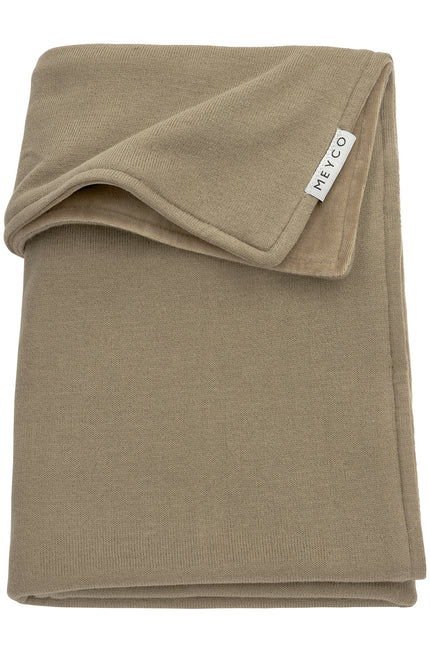 <tc>Meyco</tc> Couverture de lit en tricot de velours Basic Taupe