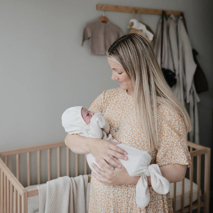 <tc>Mushie</tc> Chapeau de bébé Bonnet Ivoire